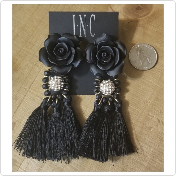 INC International Concepts Jewelry - INC Gold-Tone Rose & Tassel Drop Earrings